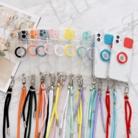 lanyard strap ring holder camera protection case for iphone 12 11 pro max mini x xs 7 8 plus se 2020 xr transparent soft cover