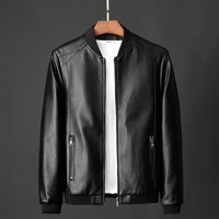mens jackets leather bomber jacket leather for mens 2021 new popular korean style slim thin trendy clothes mens faux fur coats