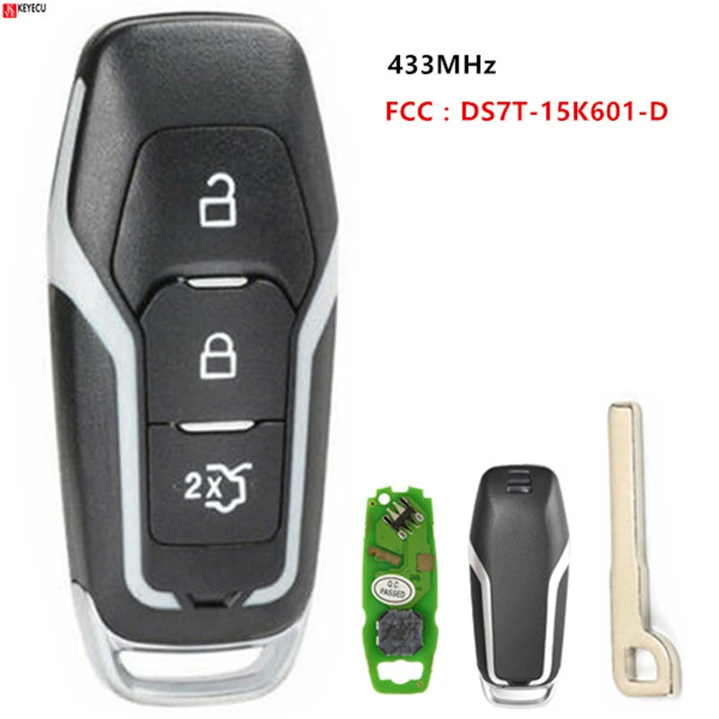 KEYECU для Ford Mondeo Edge S Max Galaxy 2014 2018 смарт карта дистанционный Автомобильный ключ 433 МГц