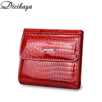 dicihaya slim genuine leather women wallets mini wallet short clutch luxury female purse coin purses card holder ladys coin bag