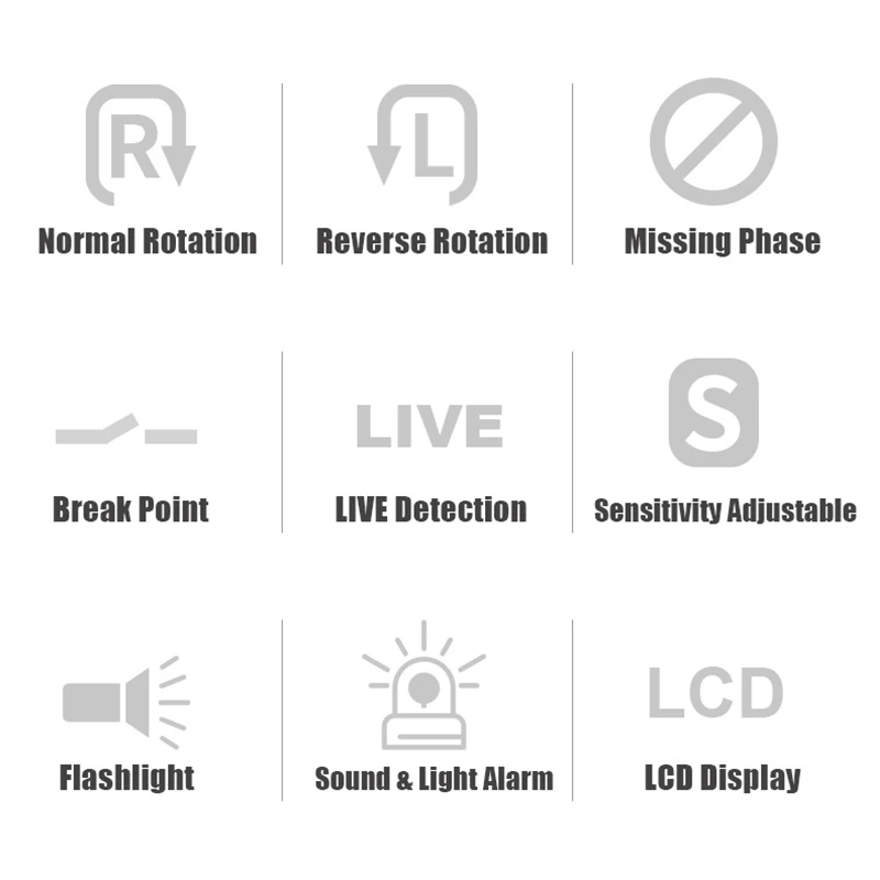 Электрический тестер умный Бесконтактный индикатор фазы детектор напряжения