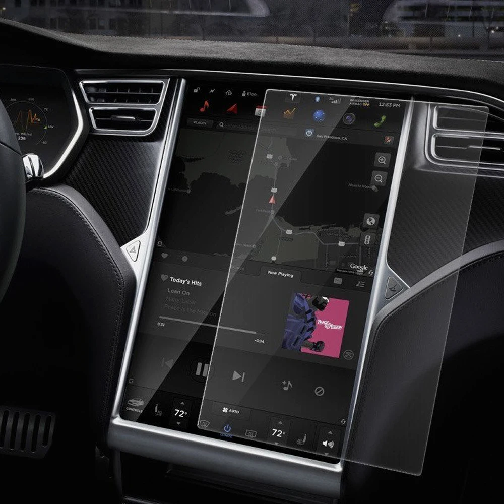 9H High Rigidity Defense Firiction Tempered Glassese For Tesla Model S X Screen Protector | Автомобили и мотоциклы