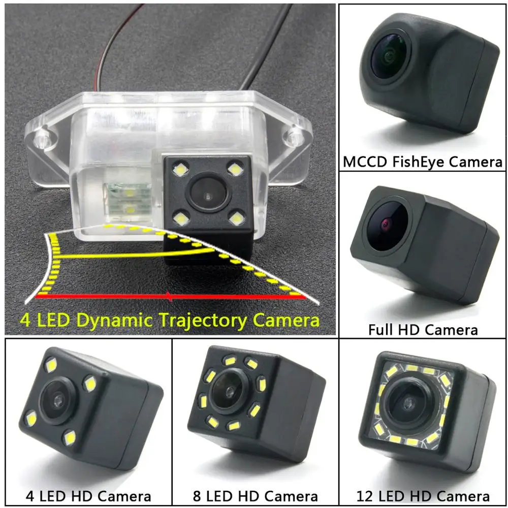 HD Dynamic Trajectory Tracks Rear View Reverse Camera for Mitsubishi Lancer 2002 2003 2004 2005 2006 2007 2008 2009 2012 Monitor |