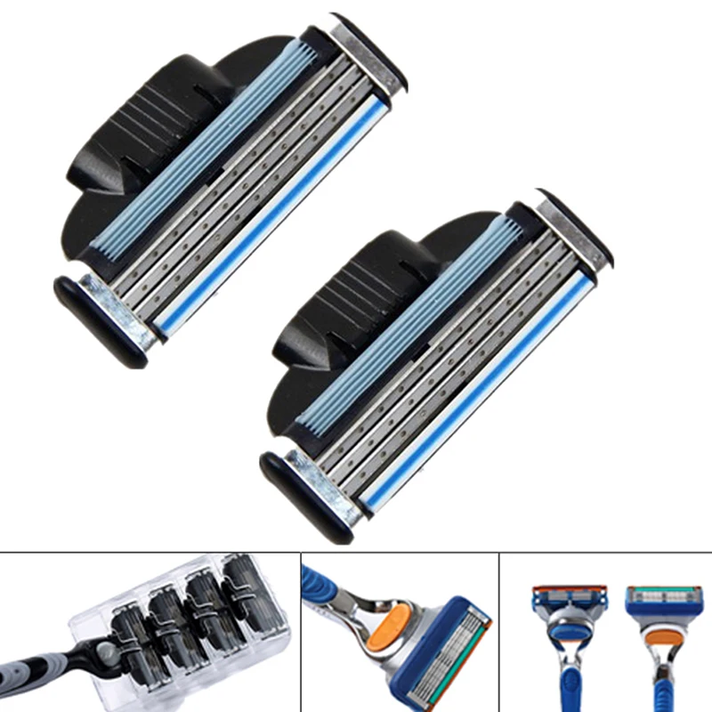 

4pcs/lot Shaver Razor Blades Cassette Shaving Blade For Men Face 3-Layer Blades Compatible For Razor Machine