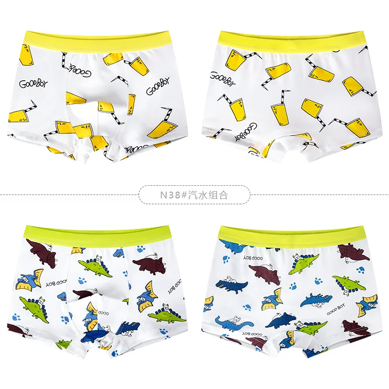 

3-14Y 2pcs/lot British Style Boys Underpants Natural Cotton Children's Panties for Baby Boy Boxers Briefs Boy Underwear