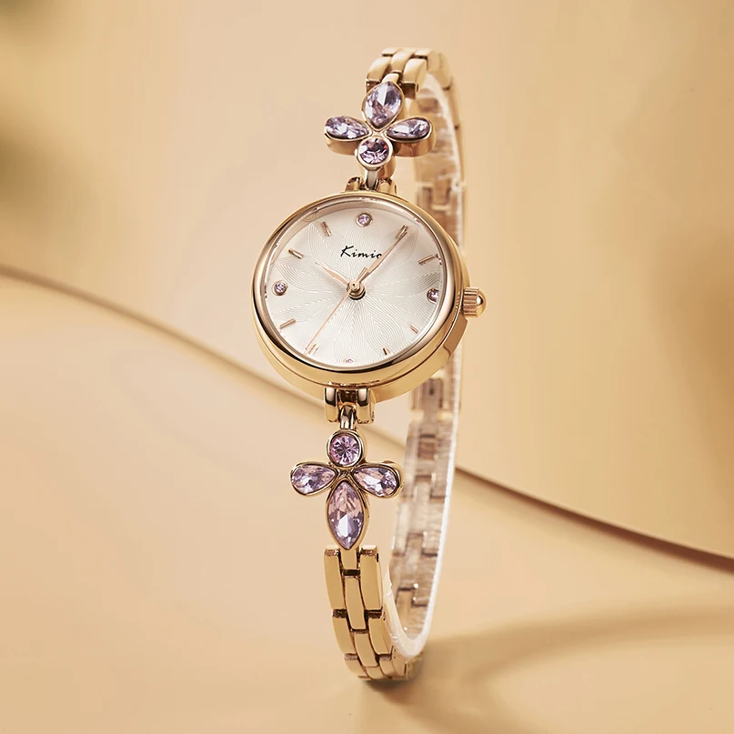 Часы KIMIO женские свадебные с браслетом брендовые Роскошные маленьким