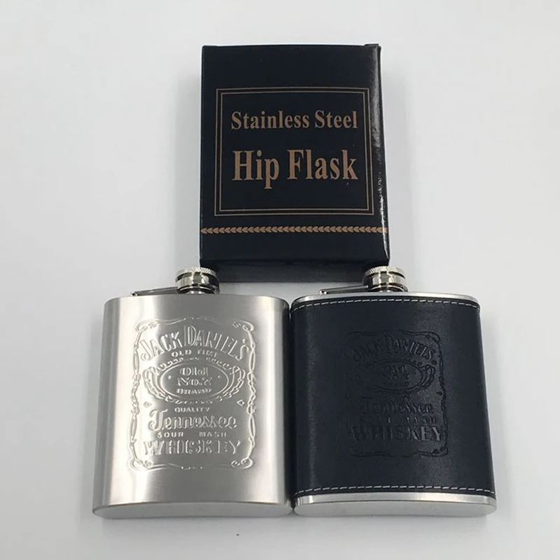 

Daniels 7oz Stainless Steel Hip Flask Whiskey Outdoor Portable Small Hip Flask Jack Daniels Bottle Flask Vodka