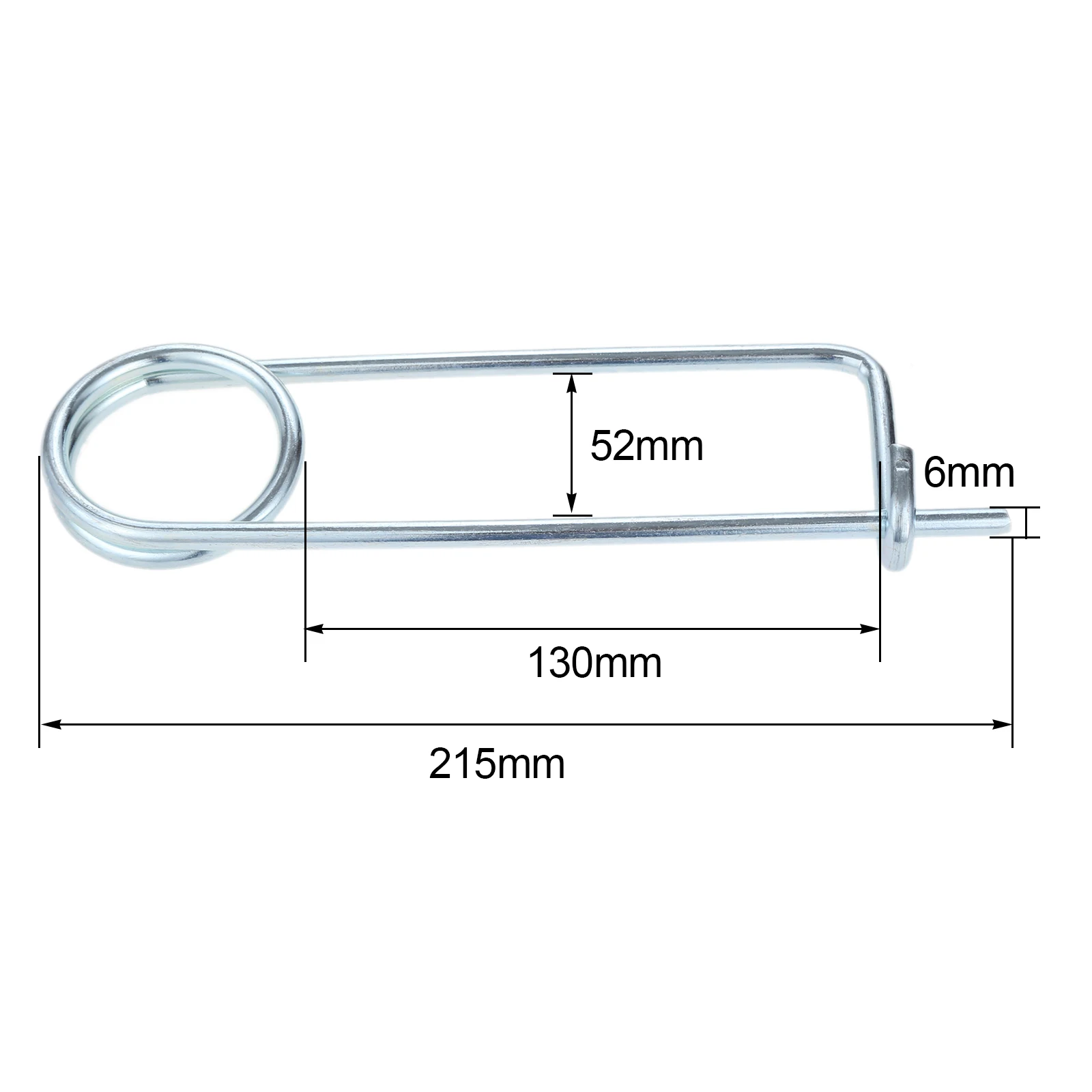 6X130X52mm 1pcs DRELD 10/5/1 шт. стальная брошь Форма шплинт английские булавки Пружинные контакты SMT/SMD быстрая фиксация брошь запорная задвижка для фермы газон садовый сцепного устройства - Диаметр: 6X130X52mm 1pcs