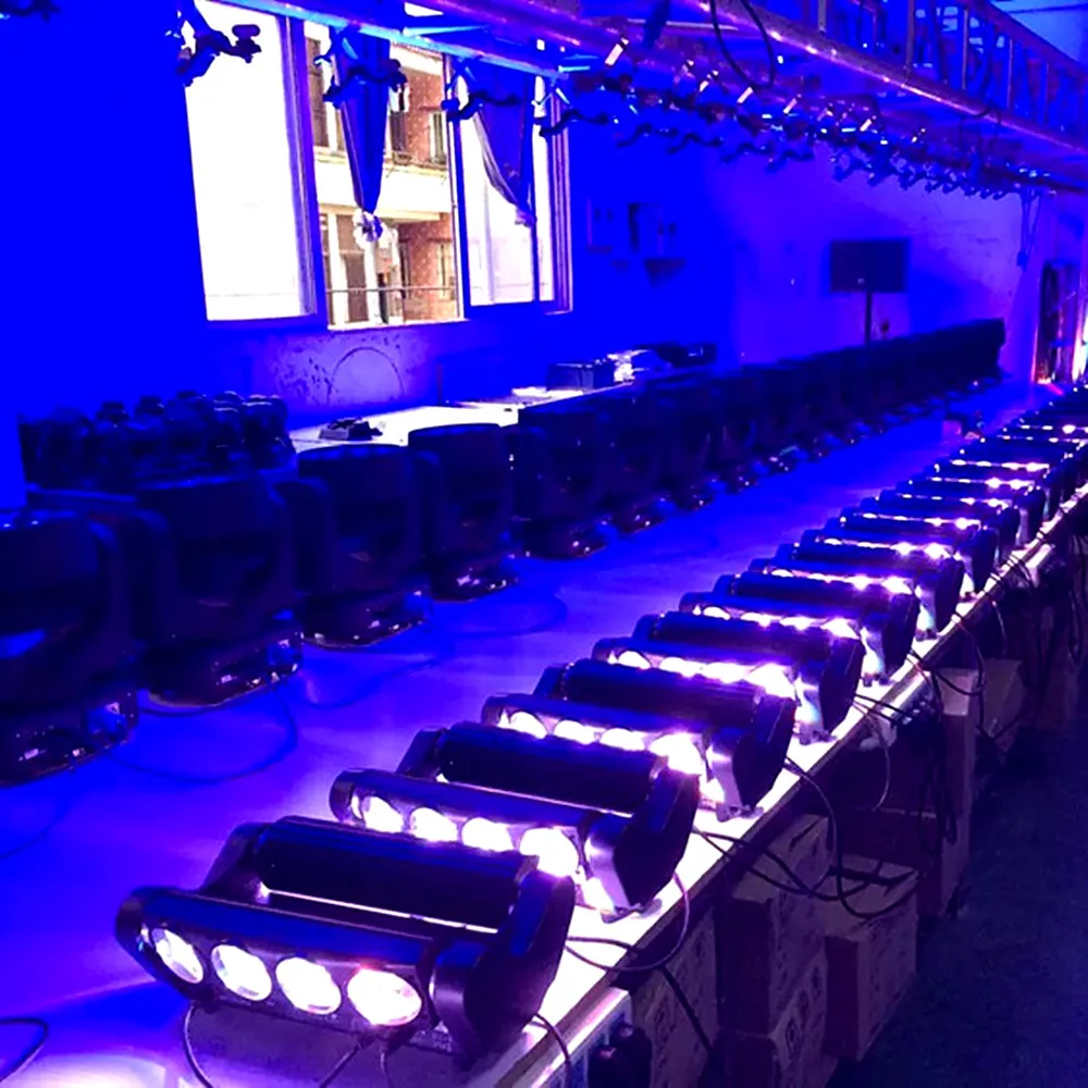 Светодиодный движущаяся голова паук светильник 8x15 Вт 4в1 RGBW Led вечерние DJ ing Beam DMX