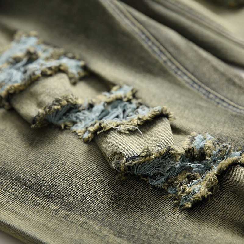 Джинсы gerшри мужские рваные уличная одежда в стиле пэчворк с вырезами принтом