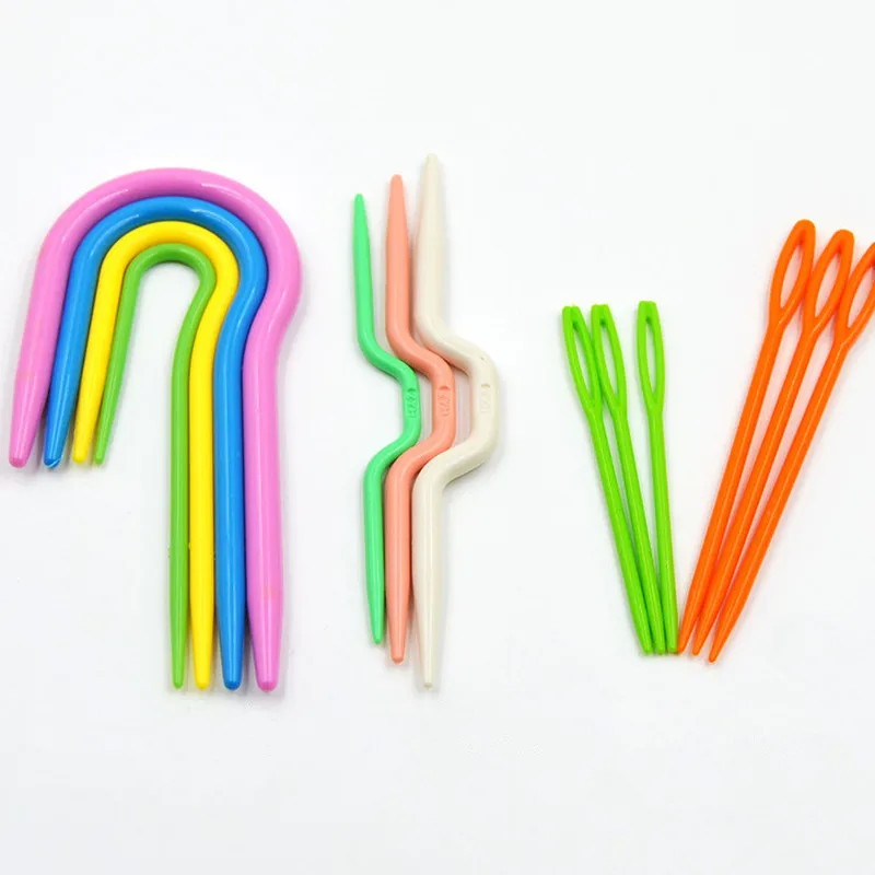 1 Набор красочный пластиковый набор инструментов для вязания крючком маркеры