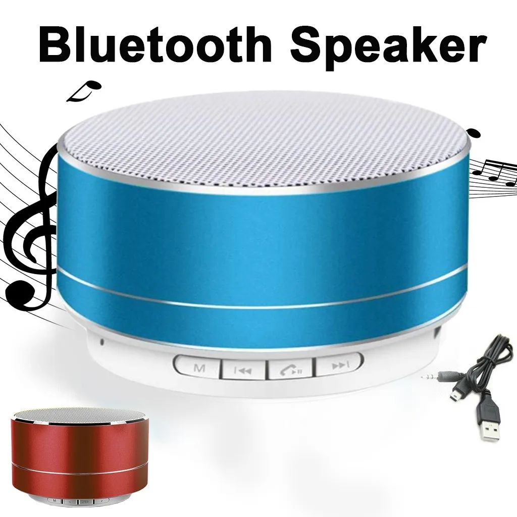 Портативные Bluetooth-колонки Mnin с басами Беспроводная Bluetooth-Колонка со светодиодной