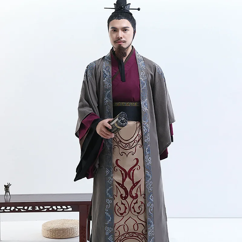 

Hanfu Men cosplay Chinese traditional dress Ancient Minister of the Han Dynasty Casual costumes emperor performance costumes set