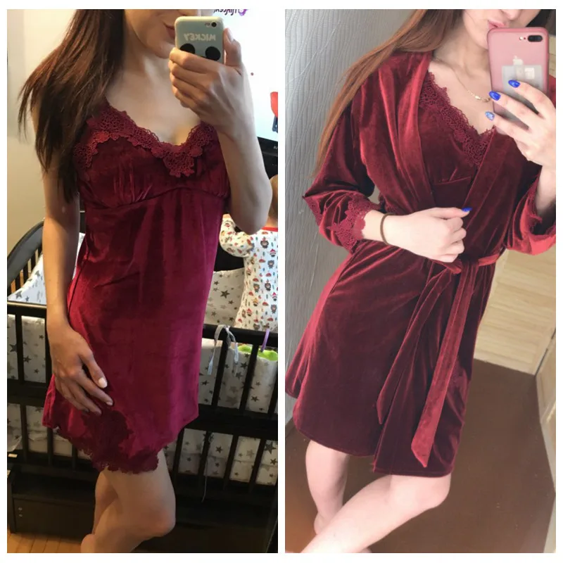 Пижама женская бархатная без рукавов с v-образным вырезом | Женская одежда