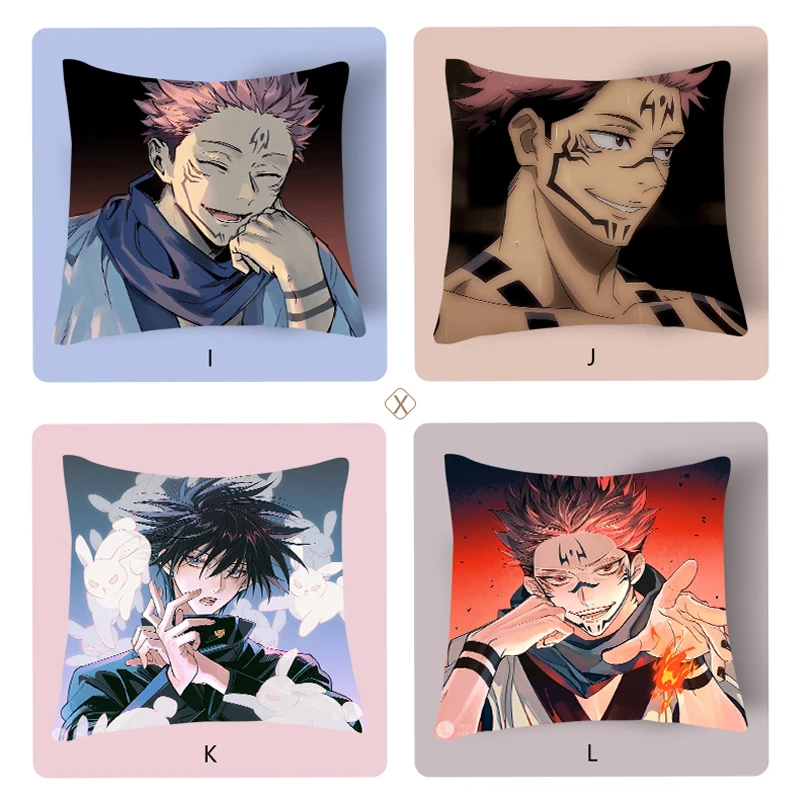 Hot Sale Jujutsu Kaisen Figures Printed Pillow Cover Home Sofa Cushion Case Throwing |