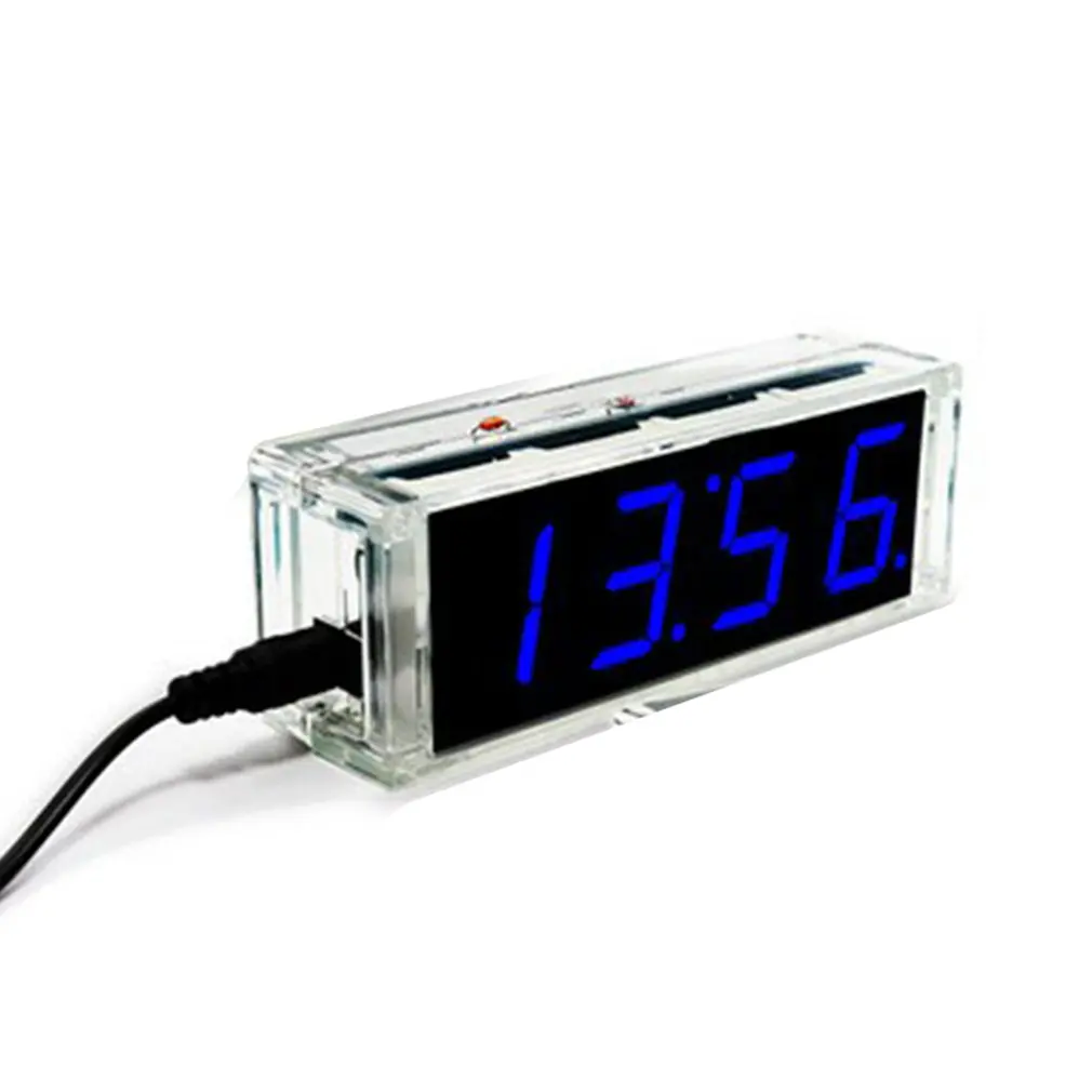 

Electronic Clock Microcontroller Digital Clock Light Control 1 Inch LED Digital Tube DIY Partial Electron Clock
