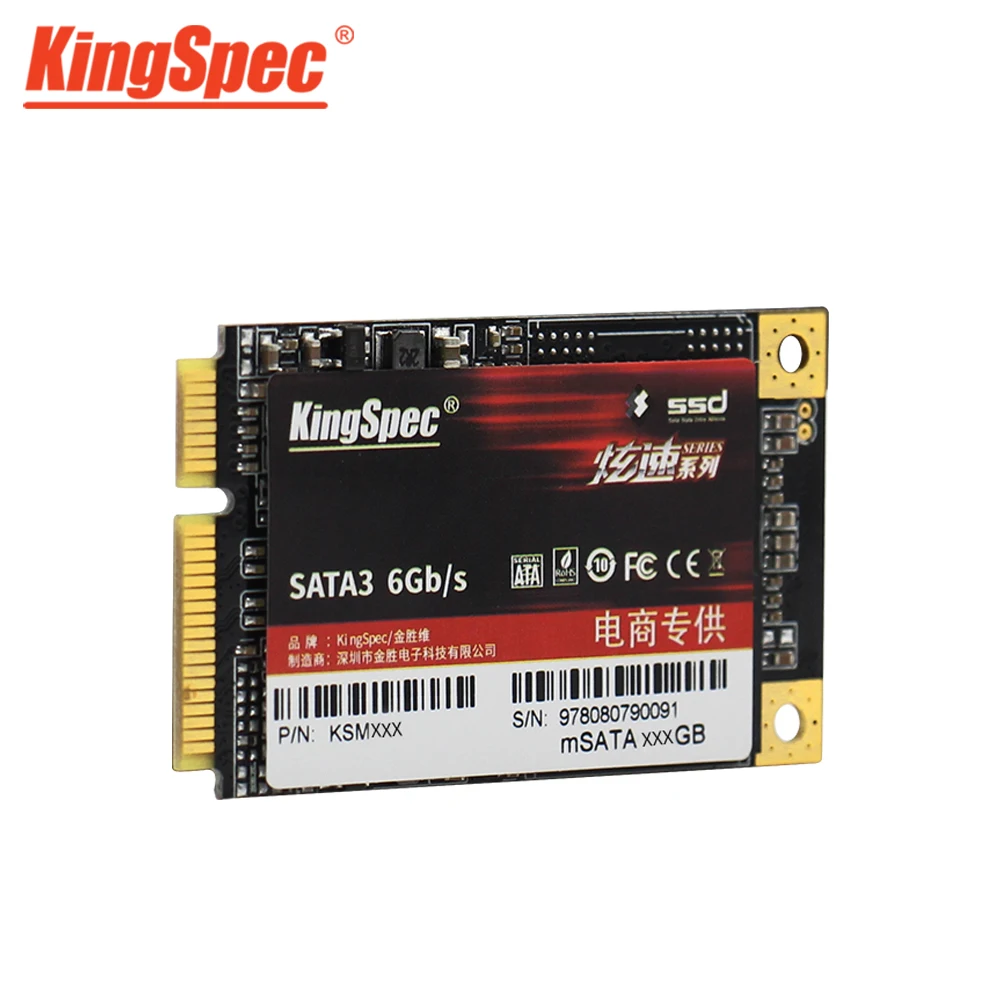 KingSpec Msata Внутренний твердотельный жесткий диск SATA III 128 ГБ 256 512 1 ТБ 2 SSD для ноутбука