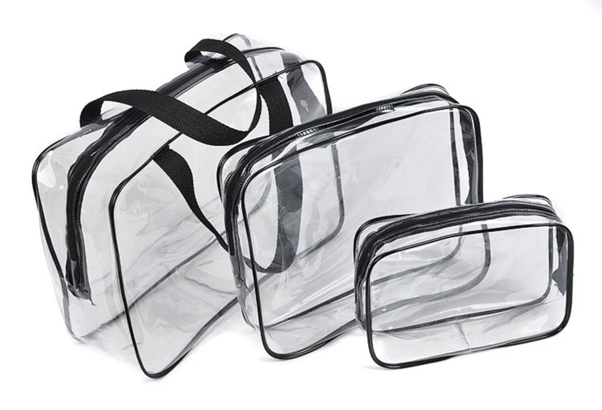 

2021 New Fashion PVC Makeup Bags Washing Bags Travel Storage Transparent Environmental Protection Suit Storage In Makeup Bottle