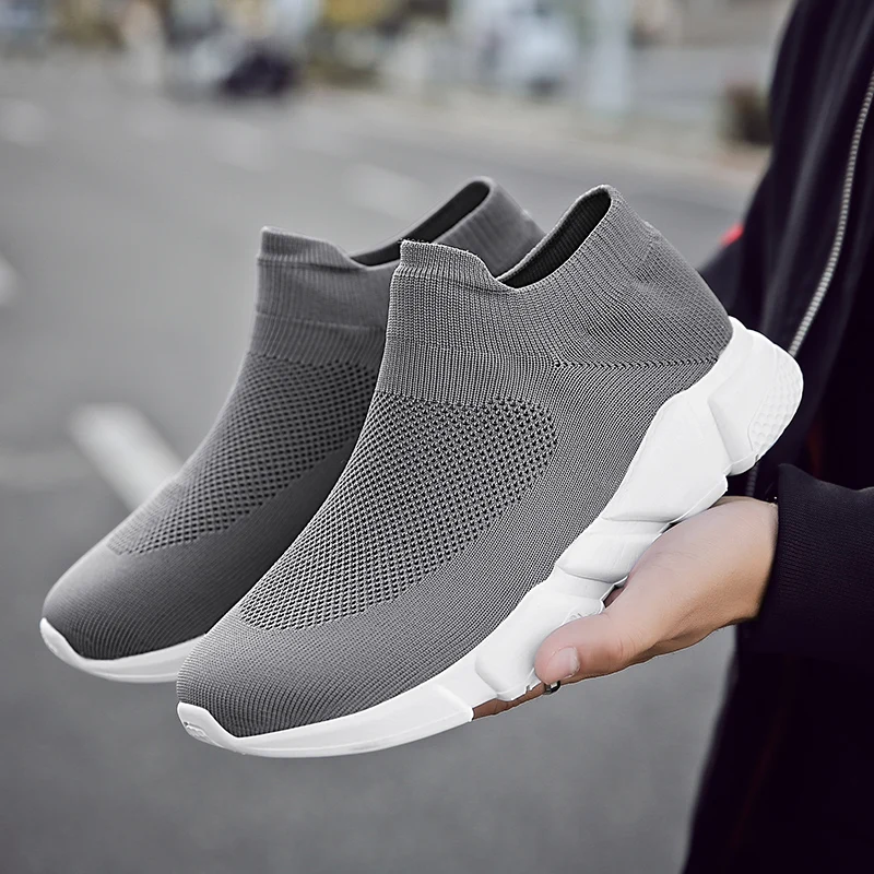 Светильник новинка дышащие летающие носки обувь мужские спортивные эластичные