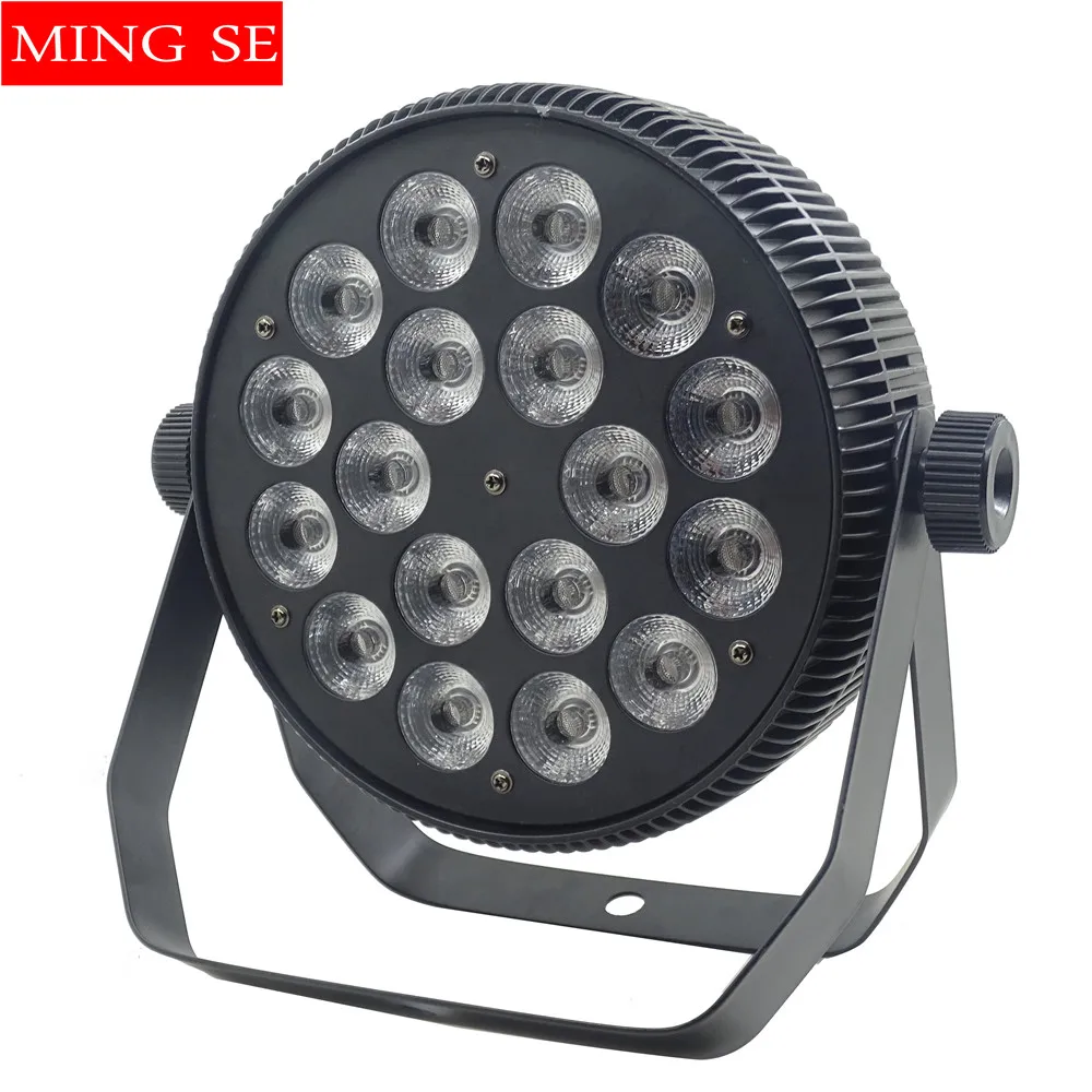 18x18 Вт алюминиевый светодиодный par свет RGBWA UV 6в1 светодиодный плоский панель с DMX512 контролем сценический свет DJ диско осветительная лампа
