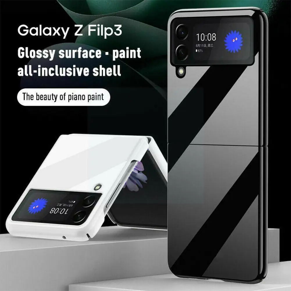 

Protective Case Cover For Samsung Galaxy Z Flip Case Phone 3 Flip Black Cover Galaxy For Samsung 6.7 Protect Z For Samsung M2J2