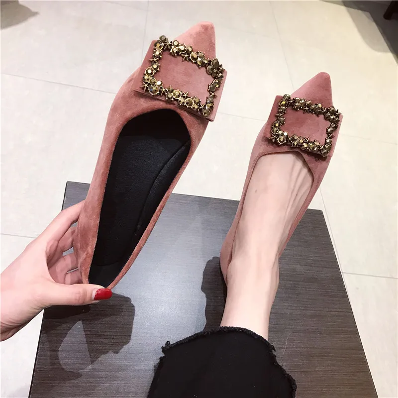 

Женские мокасины на плоской подошве, повседневные туфли из флока без застежек, весна-осень 2021