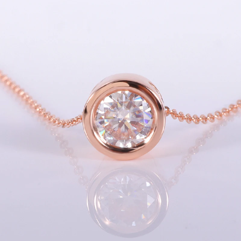 Ожерелье из жёлтого золота с муассанитом 10 к 40 + 5 см | Украшения и аксессуары