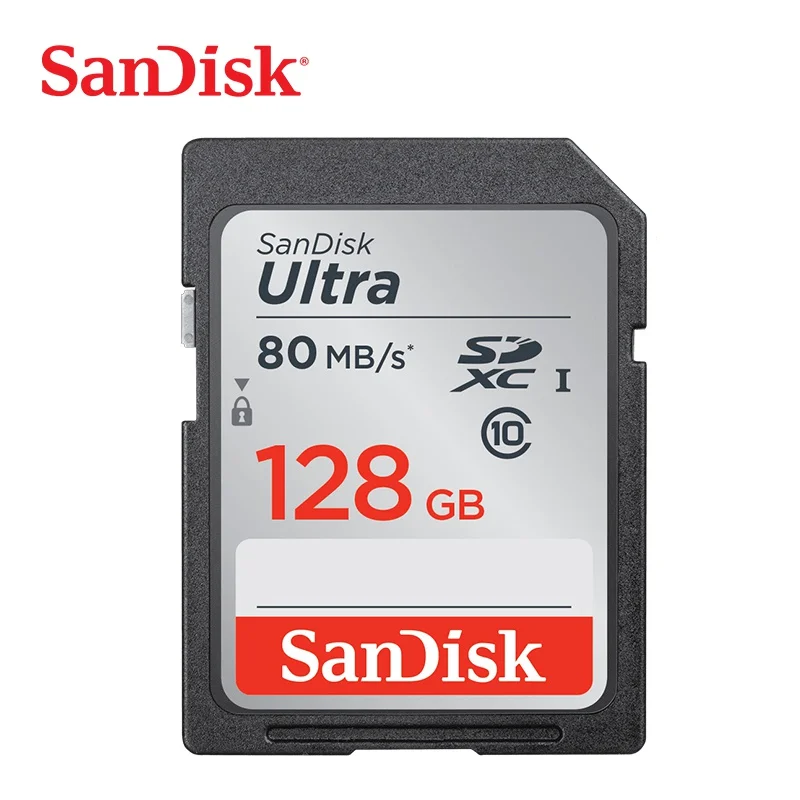 SanDisk Ultra Карта памяти SDHC/SDXC SD карта класс 10 16 ГБ 32 ГБ 64 Гб 128 Гб карты C10 UHS-I 80 МБ/с./с флеш-карта для камеры Full HD