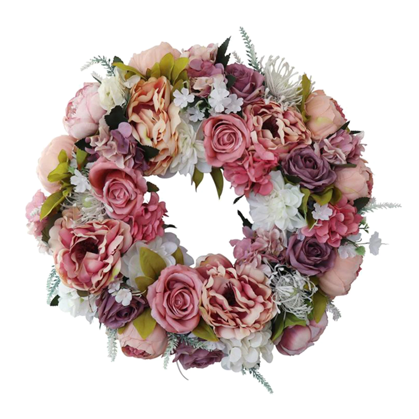 

20 дюймовые спиральные пион дверь венок для дома, открытый сад вечерние декоративные