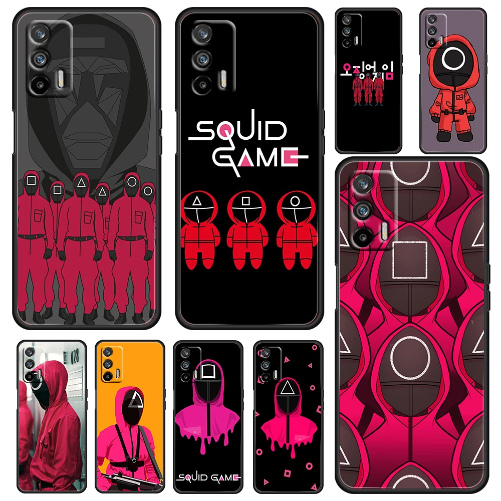 

Squid Game For OPPO Realme GT Explorer Master Neo Flash Edition C21 C20 C15 C11 C3 Soft Black Phone Case