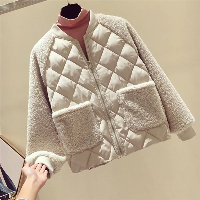 Женское пальто высокое качество плюшевое повседневное овечья шерсть утолщенное