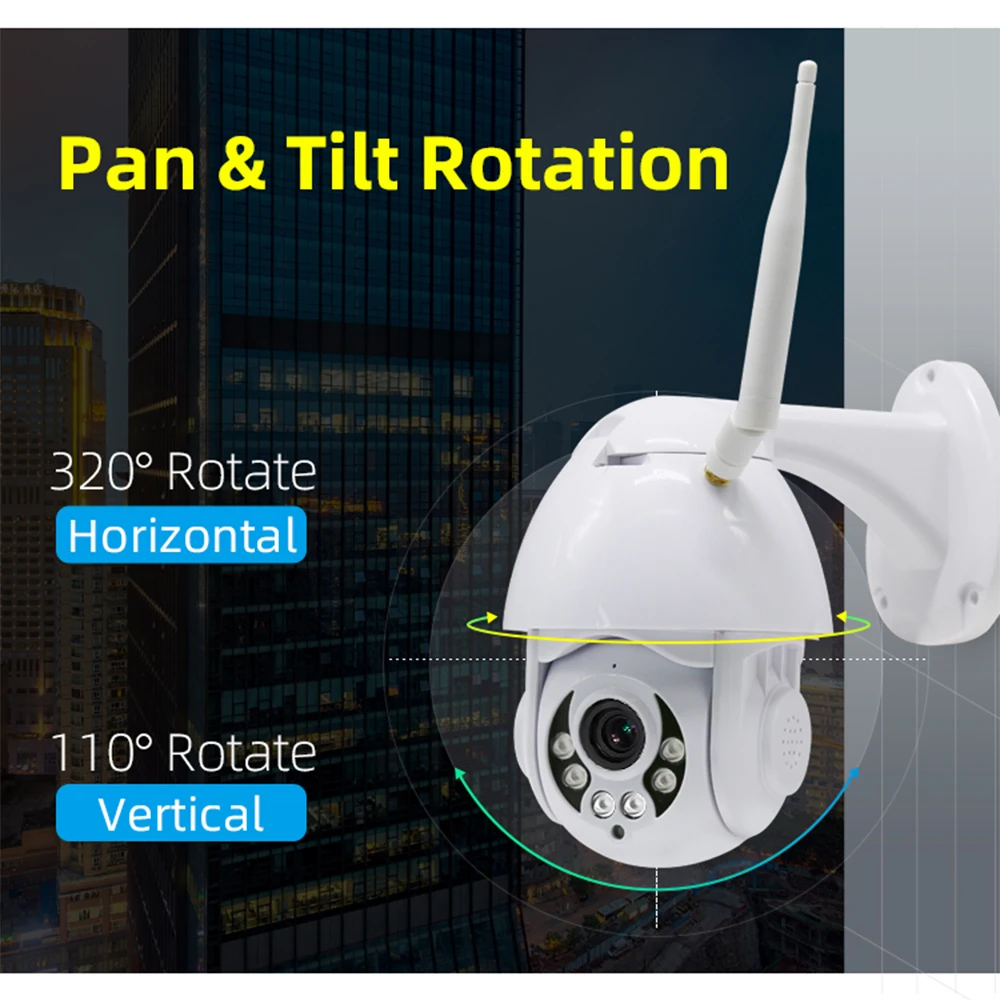 Ip-камера 1080P Wifi камера безопасности скоростная купольная Поворотная
