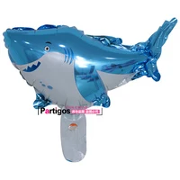 shark 10 шт. мини-Воздушные шары в виде животных, насекомых, улиток, бабочек, лягушек, надувные игрушки, декор для дня рождения, товары для детского дня рождения - Цвет: shark