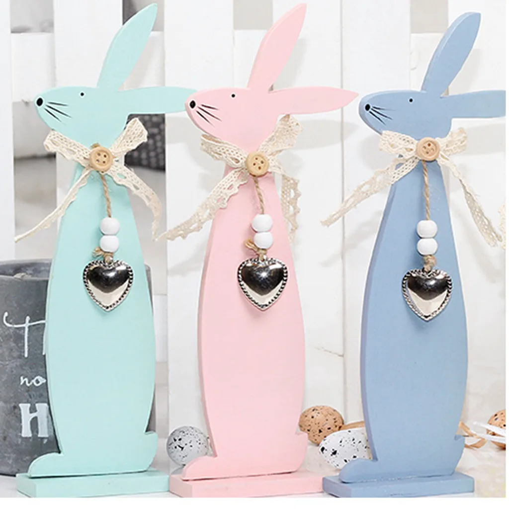 Счастливый Пасхальный кролик изысканный премиум деревянный кулон подвесной дом