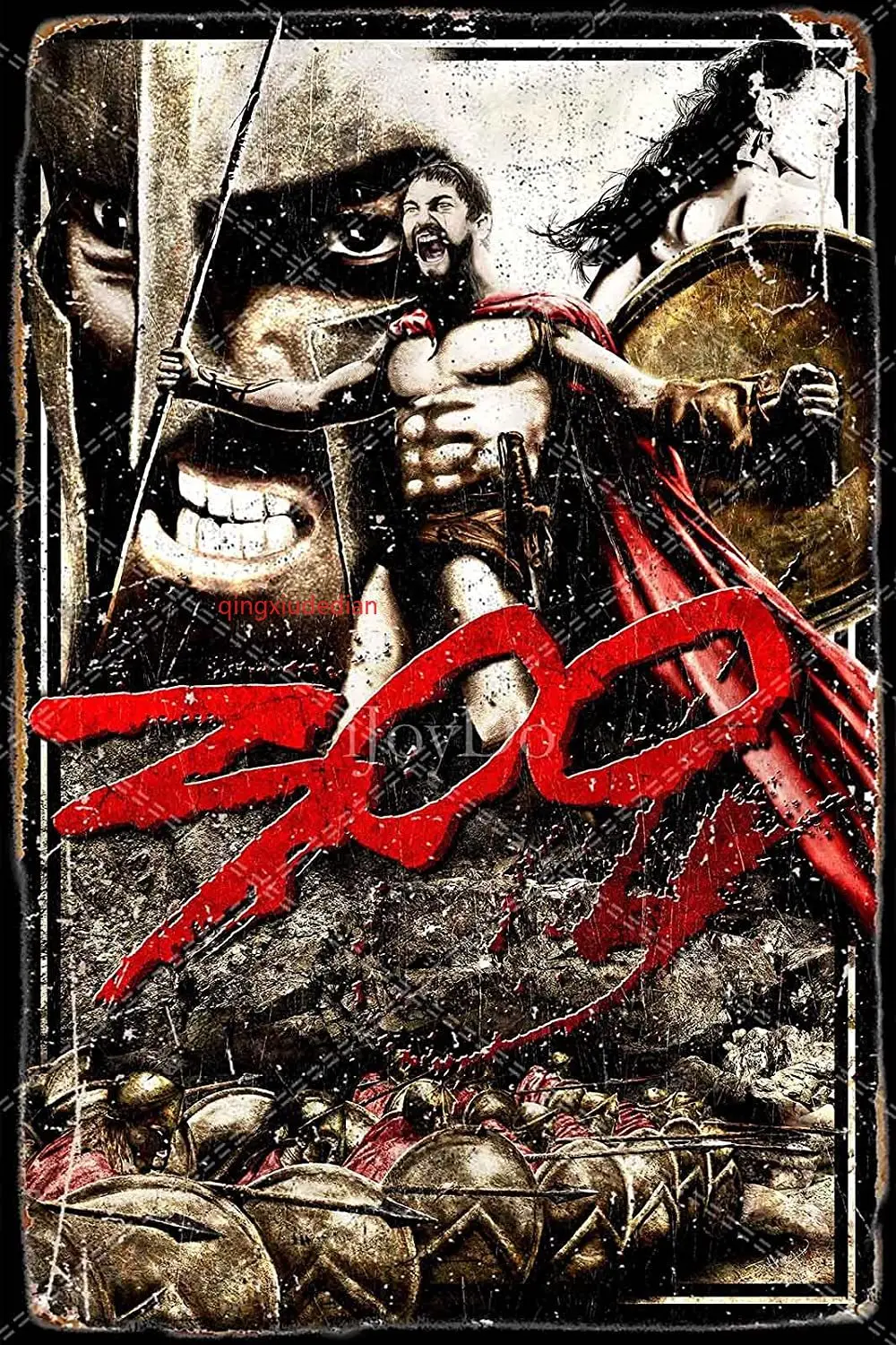 

iJoyDo Spartan 300 Warriors Epic War Movie Retro Tin Sign Metal Sign Vintage Plaque Metal Tin Sign Metal Poster Wall Decor