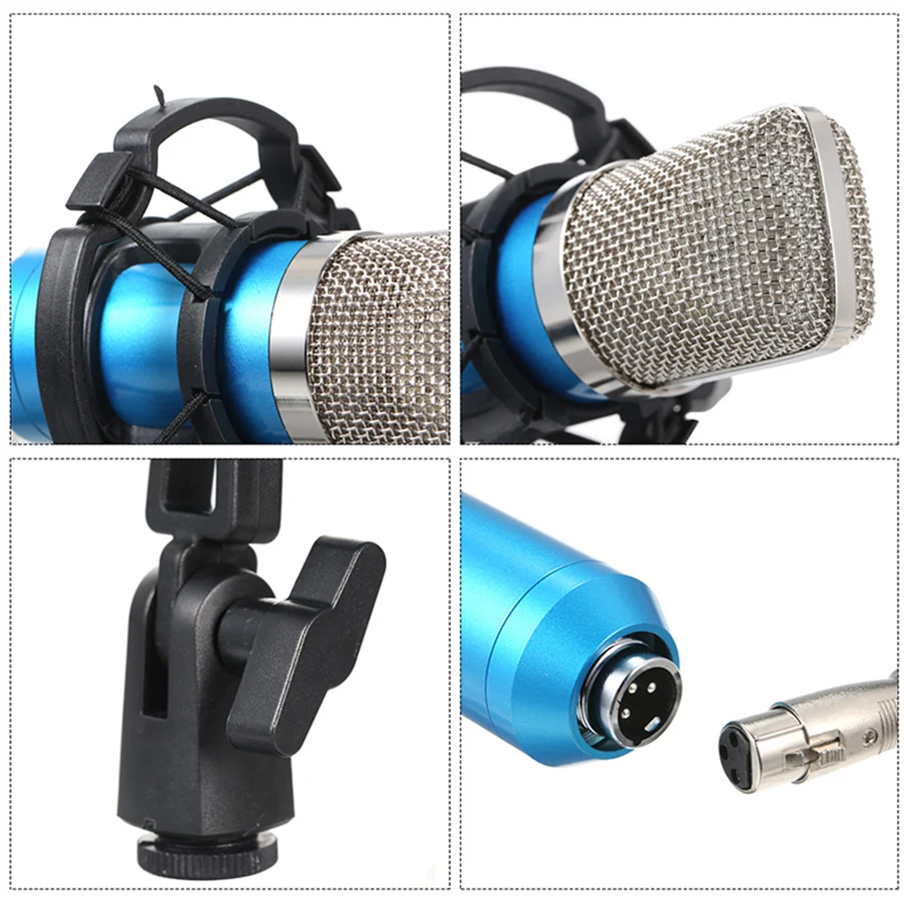 

Professional BM700 Condenser Microphone Sound Recording Microphone Mic KTV Singing Studio Recording Kit