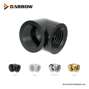 Barrow двойная розетка G14 резьба 90 градусов фитинги адаптер пользовательский компьютер разделение воды охлаждение аксессуар, TDWT90SN-V2
