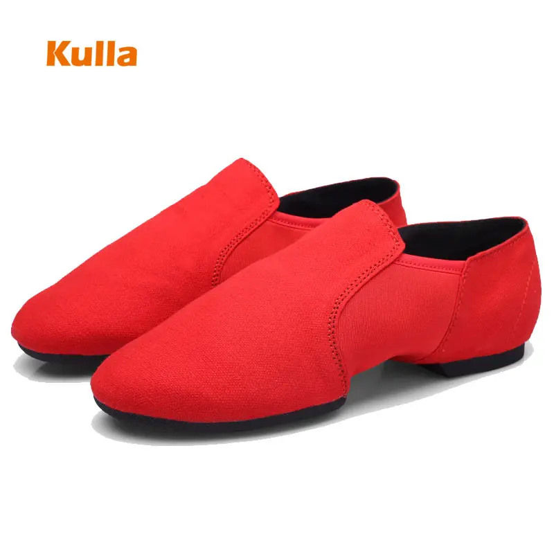 Women Jazz Dance Shoes Flat Shoes Canvas Soft Unisex Gymnastics Ballet Sneakers Fitness Adults Children Girls Sports Dance Shoes
