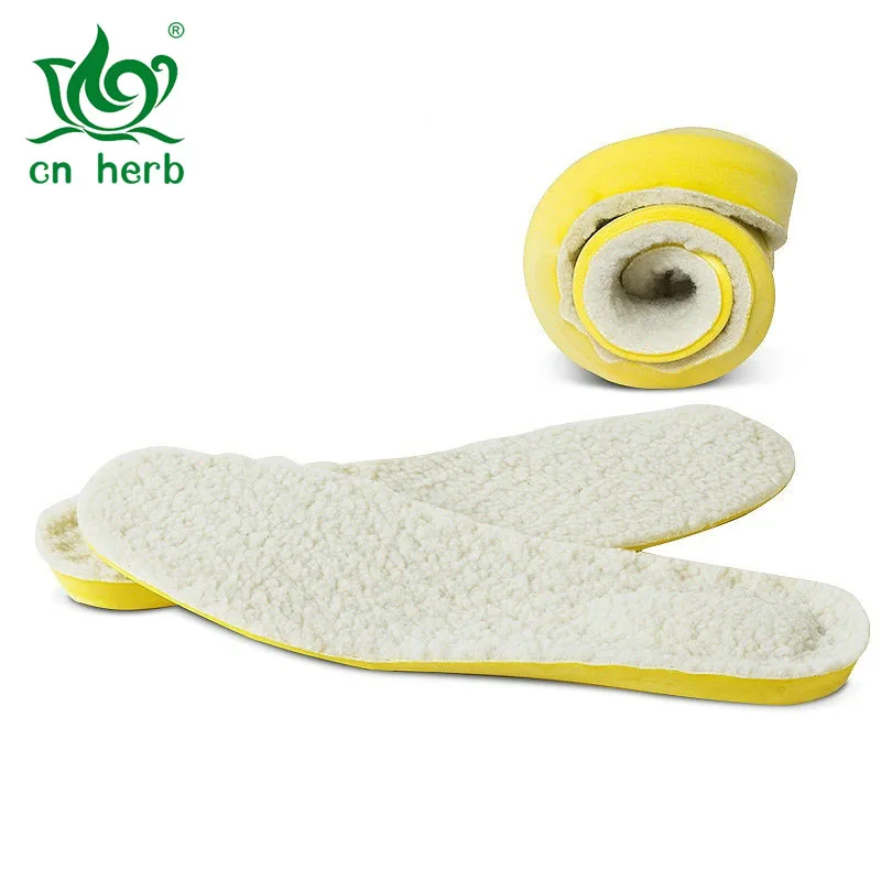 

Cn Herb Thick Sweaty And Odorless Lamb Insole Pu Cushioning Wool Insoles