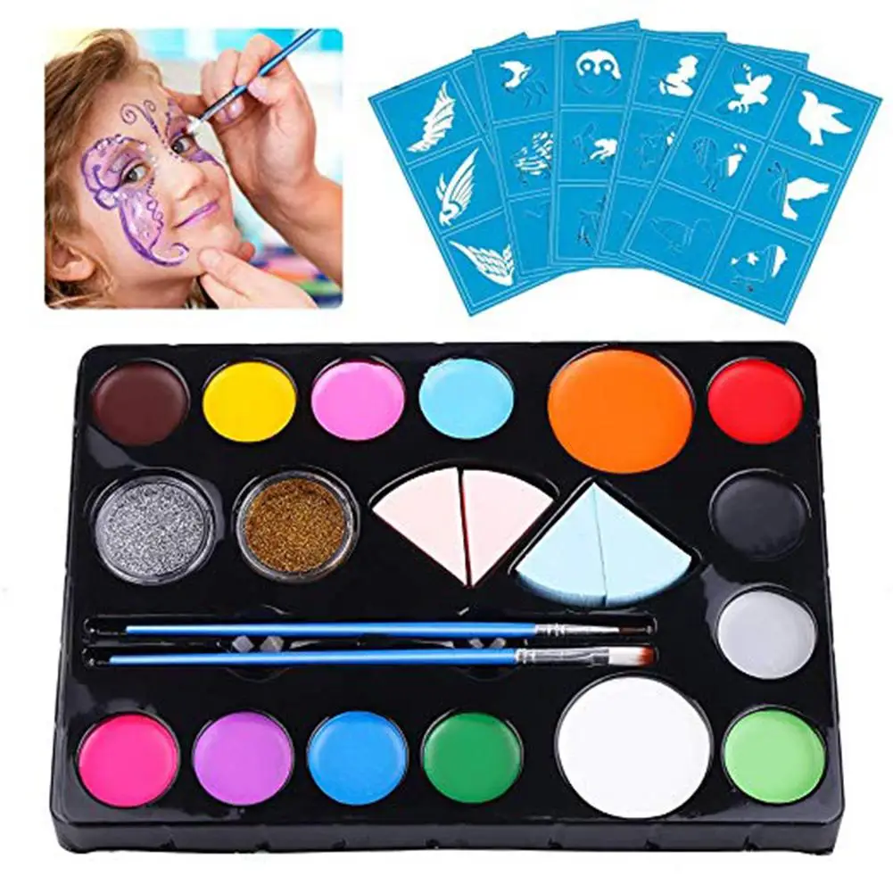 Детский набор для макияжа подходит взрослых нетоксичный краски тела
