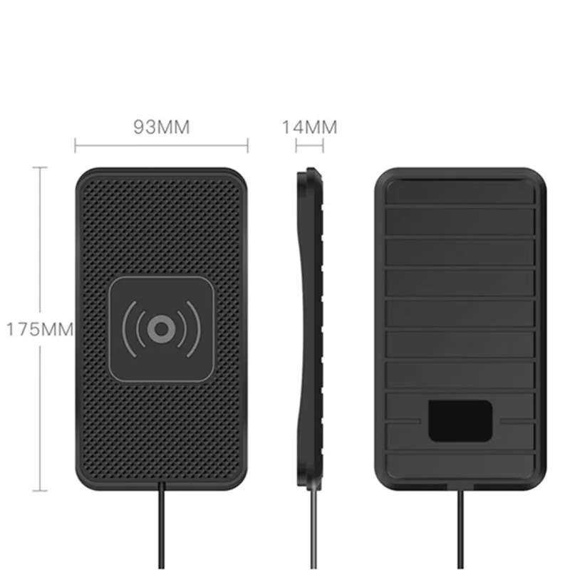 

Hot Car Wireless Charger Skid-proof Silicone Mat Phone Charging Pad Fast Charge X66