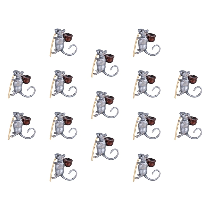 

15 шт. животных Форма брошь на булавке маленький Мышь зодиака ювелирные изделия