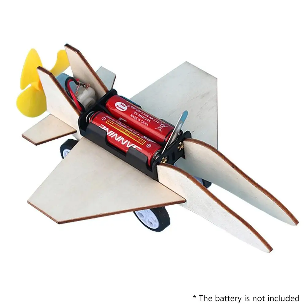 

Kids Creative DIY Assembly Electric Slide Airplane Model Science Experiment Toy
