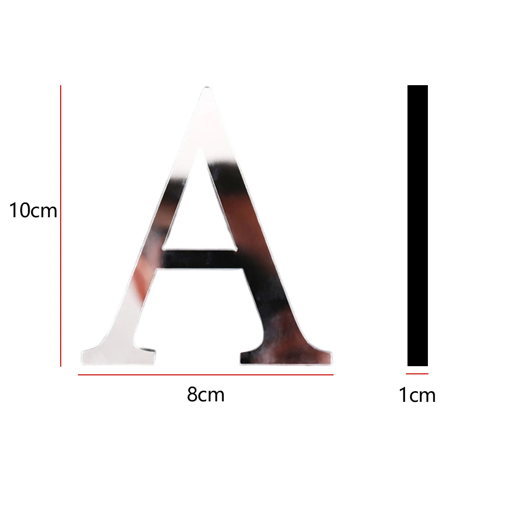 3D зеркальные буквы наклейки на стену с логотипом именем алфавитом искусственный