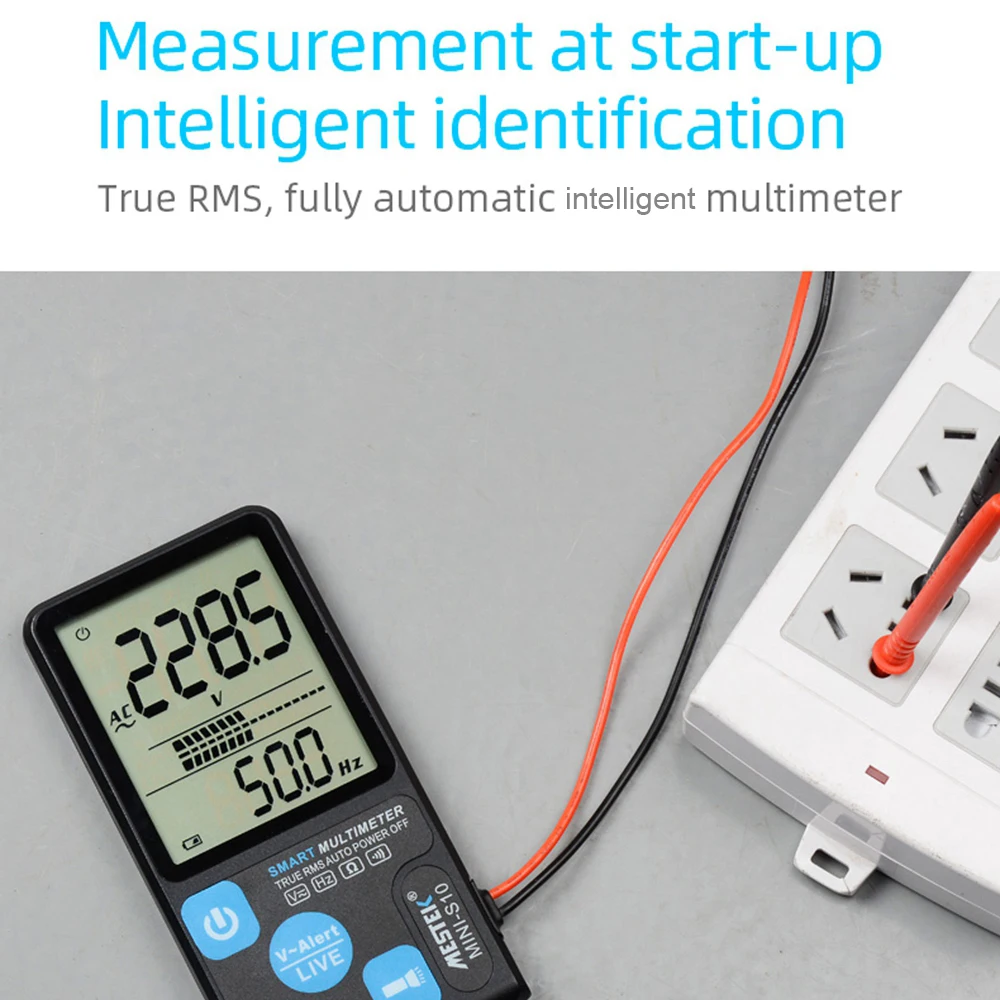 MESTEK 3,5 дюймов Большой экран ультратонкий Интеллектуальный мультиметр полностью автоматический многофункциональный бытовой цифровой мультиметр