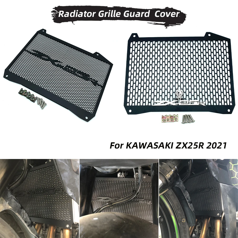 

REALZION Защитная крышка радиатора мотоцикла, Защита радиатора для KAWASAKI ZX25R ZX 25R