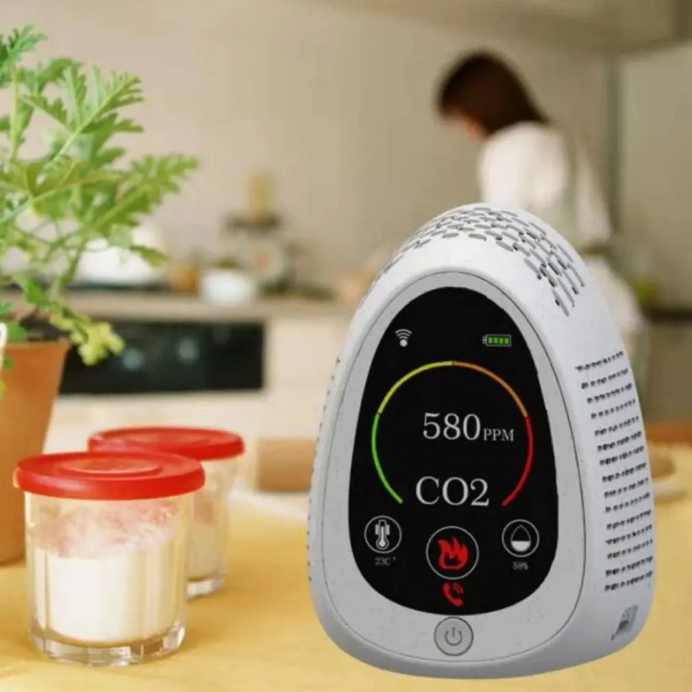 

Multifunctional 5 in1 Carbon Dioxide Detector Digital Temperature Humidity CO2 Measurement Meter Air Quality Temperature