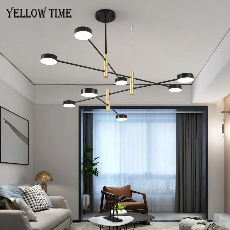 Скандинавская светодиодный ная светодиодная люстра с блеском для гостиной