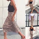 Юбка женская Длинная с леопардовым принтом, модная облегающая трапециевидная юбка средней длины с завышенной талией, юбка женская, 2021
