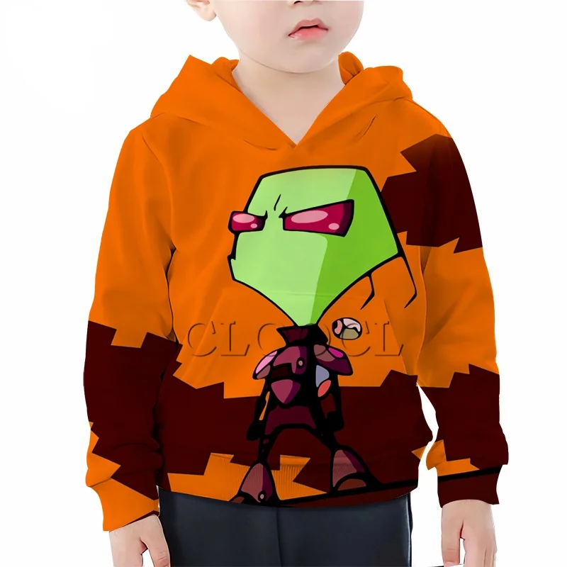 

CLOOCL Cartoon Invader ZIM Anime Hoodie 3D Printed Child Boy Girl Clothes Fashion Long Sleeve Mommy Daughter Hooded Pullovers